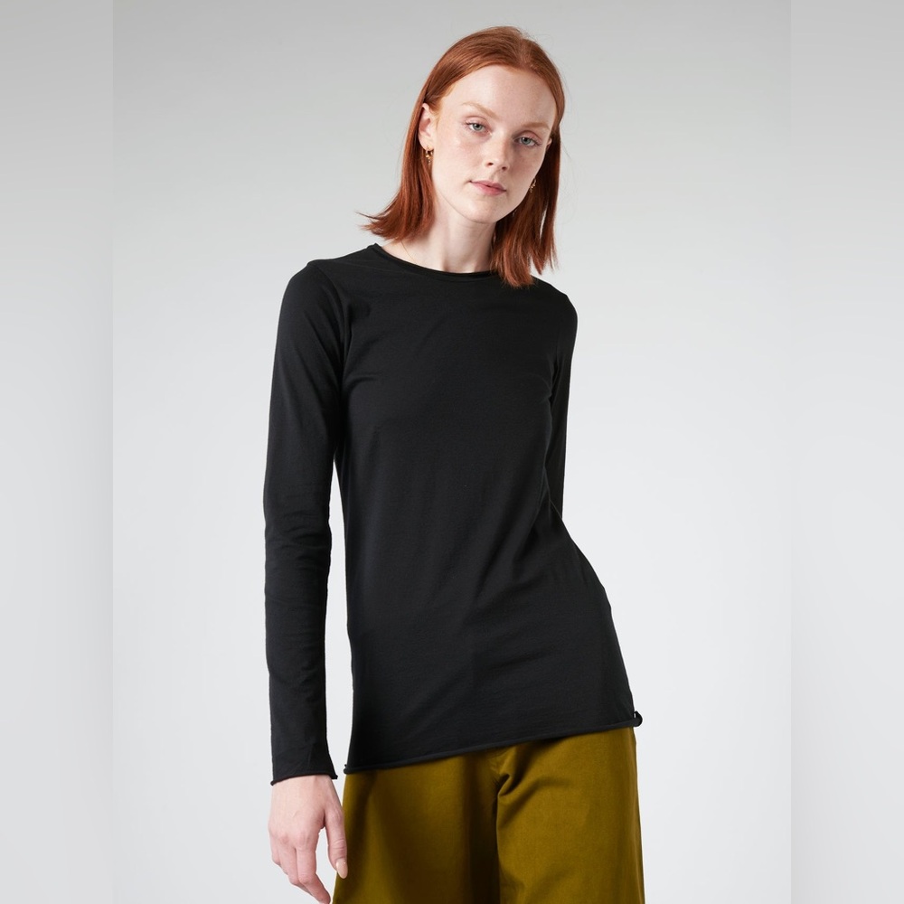 Labo.art Basica Long Sleeve T-shirt charcoal dark grey size 2 (M) perfect condit - Picture 7 of 12